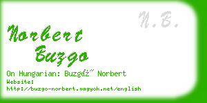 norbert buzgo business card